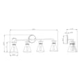 thumbnail image 4 of Beaker 4-Light Black Bath Vanity Light with Clear Glass, 4 of 4