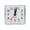White, variant on Compact Square Crystal Alarm Clock for Bedside, Easy Read Dial