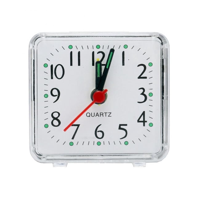 Reloj despertador digital de mesita de noche, pequeño, silencioso, sin tictac, de cuarzo, funciona con pilas, for decoración de escritorio y mesa del hogar