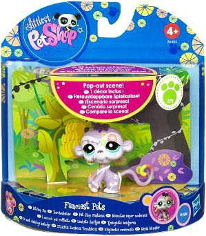 Littlest Pet Shop Set of 2 NEW Factory Sealed LPS Sets Monkey on Island and Cupcake Mouse #