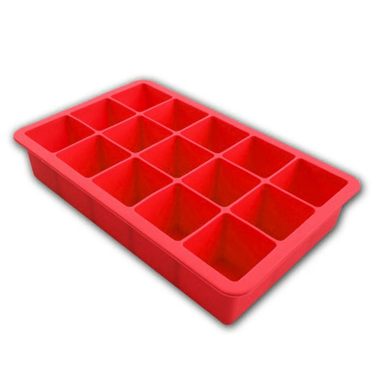 Flexible Silicone Ice Cube Tray 15 Square Ice Cube Maker Pudding Jelly  Mould DIY