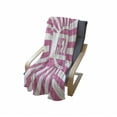 thumbnail image 4 of Helen Soft Flannel Fleece Blanket, Retro Style Inspired Composition with Weathered Looking Letters and Stripes, Cozy Plush for Indoor and Outdoor Use, 60" x 80", Pale Pink and White, by Ambesonne, 4 of 6