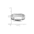 thumbnail image 4 of Ladies or Mens 14K White Gold 6mm Fancy Satin Brush Wedding Band Ring for Men, 4 of 5