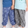 thumbnail image 5 of Atogsazn Toddler Pants Clearance Summer Casual Summer Boys' Pants Cotton Linen Strap Dinosaur Print Mosquito Proof Pants 6-7 Years Army Green, 5 of 5