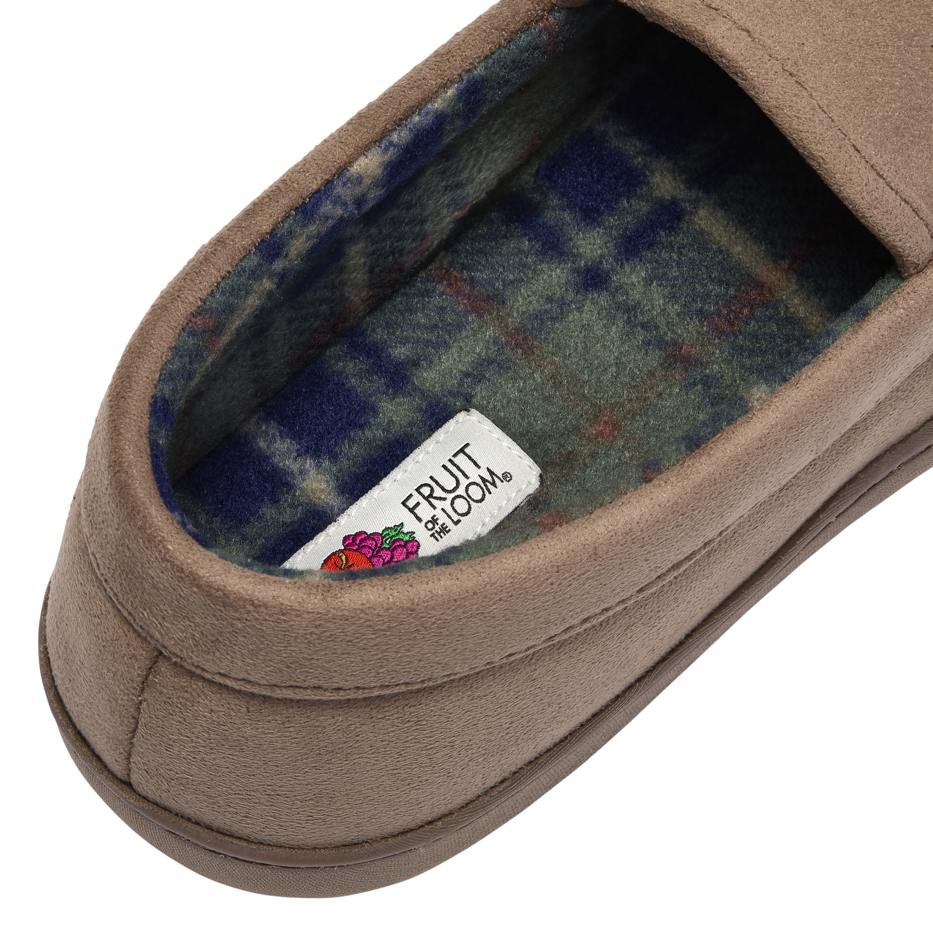 Fruit of the Loom Men's Plaid Printed Venetian Slipper