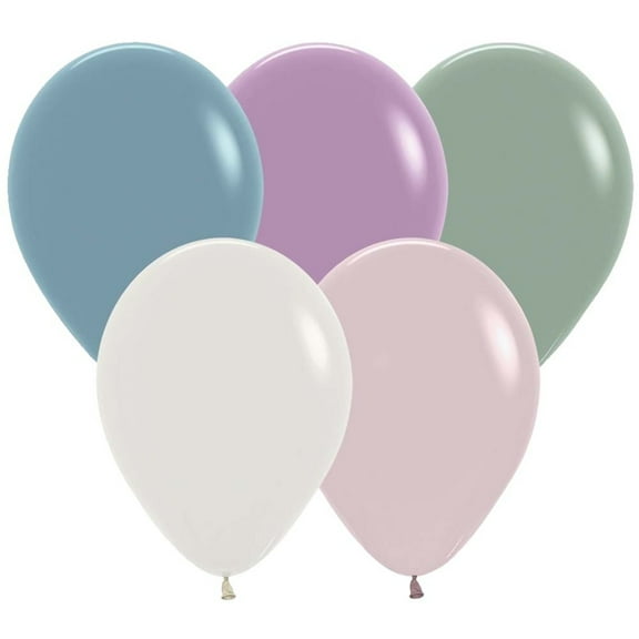 11 inch Sempertex Pastel Dusk Assortment Latex Balloons (100 Pack) - Party Supplies Decorations