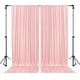 thumbnail image 1 of Cortinas de fondo ZEBMOON satinadas rosa claro, 150 x 210 cm, 2 paneles, 1 of 5