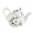 White peony root, variant on Lynono Elegant Floral Embossed Ceramic Teapot With Gold Trim And Spacious Interior