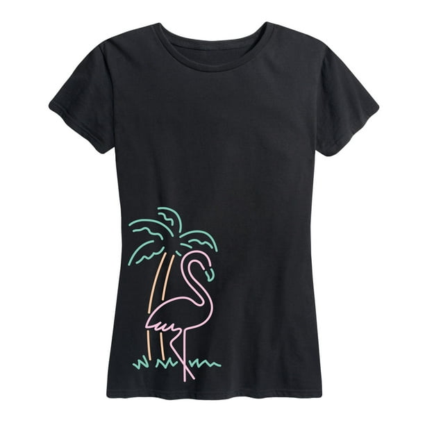 Instant Message - Neon Flamingo - Women's Short Sleeve Graphic T-Shirt ...