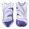 thumbnail image 3 of Kids Girls Ballet Gymnastics Dance Jumpsuit Sparkle Patchwork Sleeveless Ballet Practice Leotards Sportswear Bodysuit, 3 of 6