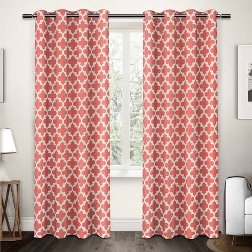 Exclusive Home Neptune Cotton Window Curtain Panel Pair with Grommet Top
