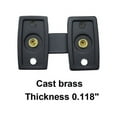 thumbnail image 2 of QCAA Solid Brass Shutter Bar Door Latch, 7/8" x 2-3/32", Satin Chrome, 1 Pack, Made in Taiwan, 2 of 7