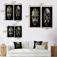 thumbnail image 4 of Designart "Tribal Ethnical Traditional African Mask XI" African Tribal Framed Wall Art Set Of 2 - Black People Gallery Wall Frame Set For Home Decor, 4 of 7