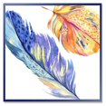 thumbnail image 1 of Designart Plume d'oiseau bleu coloré de l'aile ART MURAL À CADRE FLOTTÉ, 1 of 3