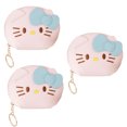 thumbnail image 1 of Monedero de animales de dibujos animados para mujer, bolsillo para monedas de cuero con cremallera con llavero, práctico colgante de billetera, 1 of 6
