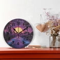 thumbnail image 2 of Yayeee 10" Wall Clock Battery Operated Quartz Round Silent Non-Ticking Home Decor, Blue Neon Road, 2 of 6