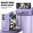 thumbnail image 6 of Case for Samsung Galaxy Z Fold 7, Anti-Scratch Shockproof Plating PC + PU Leather Ultra Slim, with Screen Protector Full Body Protection Case Cover for Samsung Galaxy Z Fold 7, Purple, 6 of 7
