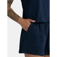 thumbnail image 4 of Time and Tru Women's Double Cloth Short Set, Sizes XS-XXXL, 4 of 5