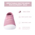 thumbnail image 4 of Baby Toddler First Walking Non-Skid 1-4 Years Kids Shoes Infant Boys Girls Soft Sole Lightweight Breathable Knitted Mesh Sneakers Slip-on Slippers(A08-Pink-M), 4 of 6