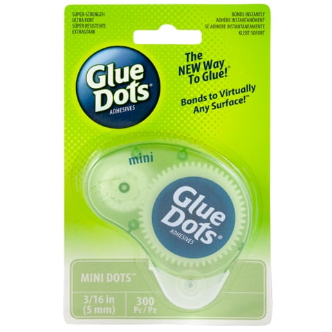 Glue Dots With Dispenser Mini .1875 In 300Ct Acid Free