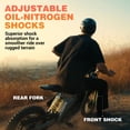 thumbnail image 5 of Arshin 3000W Electric Dirt Bike for Adults-42MPH Max Speed,48V 30Ah LFP Battery,50+Mile Range,Full Suspension,Fat Tires,Dual Hydraulic Brakes,Off-Road Electric Motorcycle,Black, 5 of 11