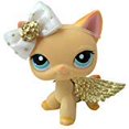 thumbnail image 1 of Pet Shop Accessories LPS Lot Bow Angel Fairy Wings - Includes Bow, Fairy Wings & Sparkly Phone, CAT not included for modeling size reference., 1 of 3
