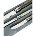 thumbnail image 2 of Jean Dubost Laguiole Breakfast Knife Set, Stainless Steel Blade, Set of 3, Linen (JD93176), 2 of 3