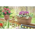 Bloomers Railing Planter with Drainage Holes 24" Weatherproof Resin