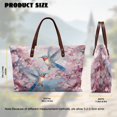 thumbnail image 6 of ZUXONGSY Hummingbird Cherry Blossom Print Tote Bag for Women Travel Tote Handbag Top Zipper Shoulder Purse Large Capacity Pu Leather Commuter Bags, 6 of 6