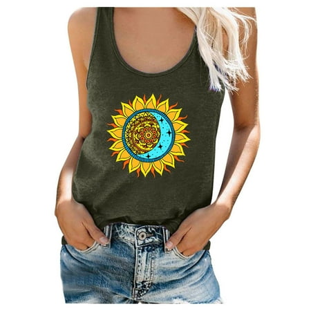 

CYMMPU Women Clothing Tunic Tees Summer Blouses Going Out Shirt Tube Tops Corset Tops One Shoulder Tops Sleeveless Tops Flowy Tops Army Green