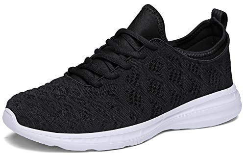 JOOMRA Men Running Shoes Walking Jogging Workout Fitness Size 7 White Lightweight Cushion Breathable Teens Boys Lace up Runny Gym Athletic Tennis Sneakers for Man 40