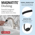 thumbnail image 3 of Delta Arvo 1 Hole Pull Down Bathroom Faucet with Sprayer, Brushed Nickel Single Hole Bathroom Sink Faucet with Pull Out Sprayer for Vanity, Push-Pop Drain, SpotShield Stainless, 3 of 8