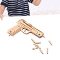 thumbnail image 4 of Pistola de goma de madera 3D, rompecabezas, juguete para armar, modelo hecho a mano, kit de ensamblaje de artesanía en madera para niños., 4 of 14