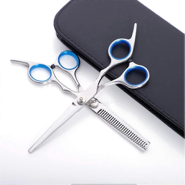 Juego de tijeras profesionales de peluquería de acero inoxidable de 6 pulgadas para cortar y entresacar el cabello.