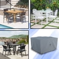 thumbnail image 5 of Covers & all Square Dining Table Set Cover, Heavy Duty 18 Oz Waterproof UV Weather Resistant Outdoor Patio Garden Lawn Furniture Cover, Air Vents & Drawstrings (50"L x 50"W x 30"H, Grey), 5 of 7