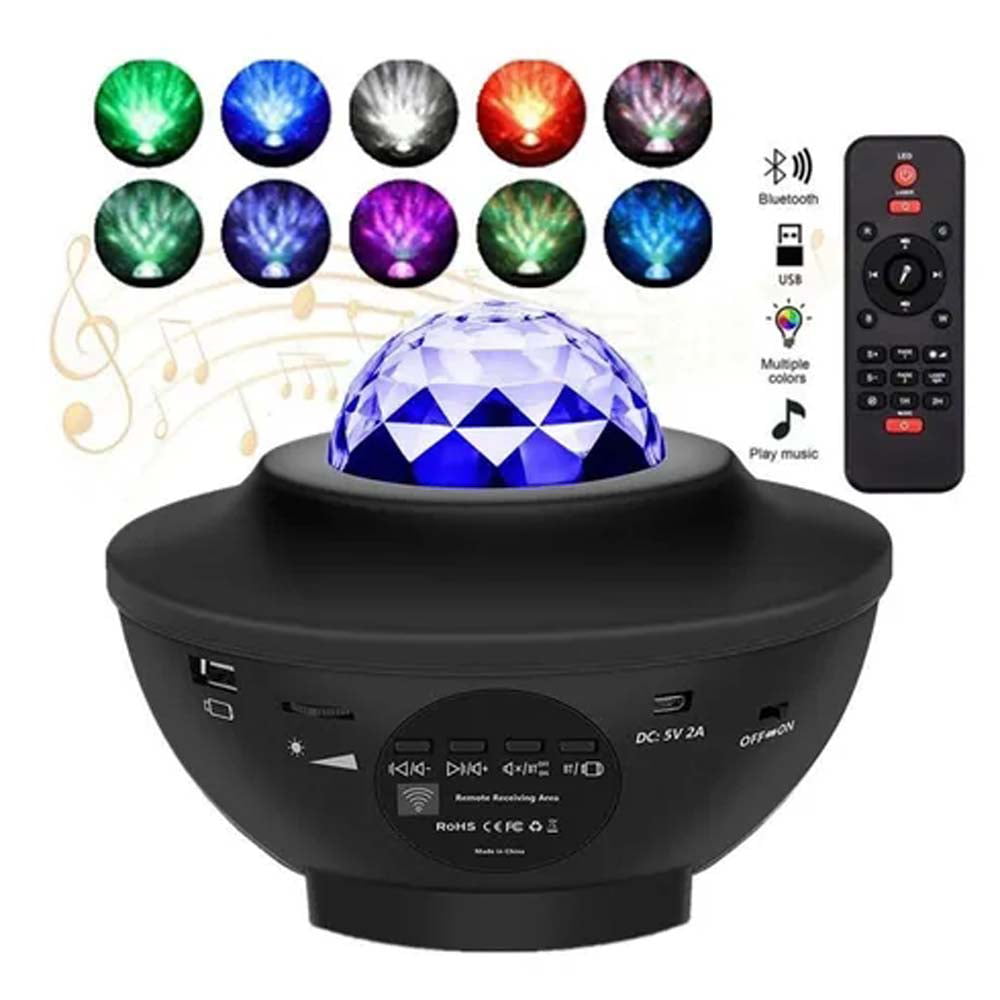 Details about   Galaxy Starry Night Light LED Projector Ocean Star Sky Party Speaker Lamp Remote 