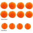thumbnail image 4 of 20 Pcs Tissue Paper Pompoms, Paper Fans Fans and Honeycomb Balls Decorative Paper Kit for Birthday Wedding Baby Shower Parties Home Decorations - Orange, 4 of 7