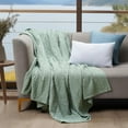 thumbnail image 5 of PHF Cooling Waffle Blanket Twin Size, Lightweight 60% Rayon Derived from Bamboo for Hot Sleepers, Soft and Breathable for Bed Couch and Sofa, 66"x90", Sage Green, 5 of 6