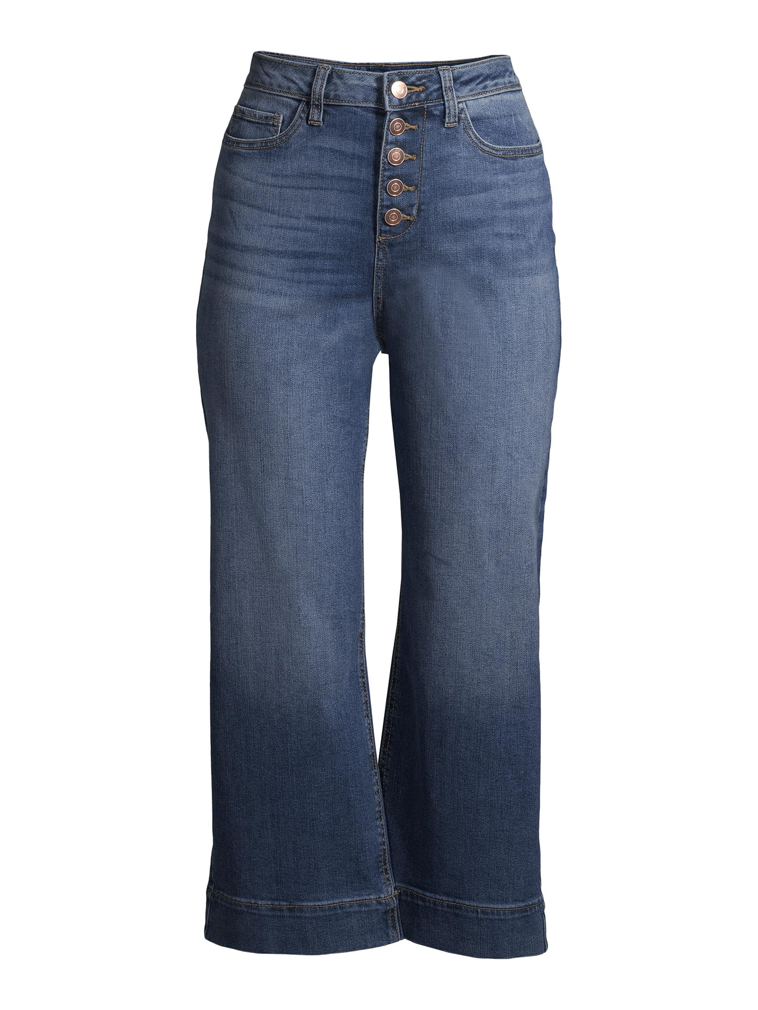 Damen Bekleidung Jeans Capri-Jeans und cropped Jeans DAY.LIKE Denim Knöchellange wide leg-jeans in Natur 