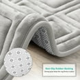 thumbnail image 4 of Clara Clark Bathroom Rugs, Velvet Memory Foam Bath Mat, Ultra Soft Non Slip and Absorbent - Waffled - Large - Silver, 4 of 6