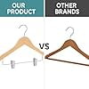 thumbnail image 6 of USTECH Eco-Friendly Wooden Hangers for Suits & Strappy Dresses, Set of 10 – Durable, Rustic Look, Sustainable Closet Solution, 6 of 6