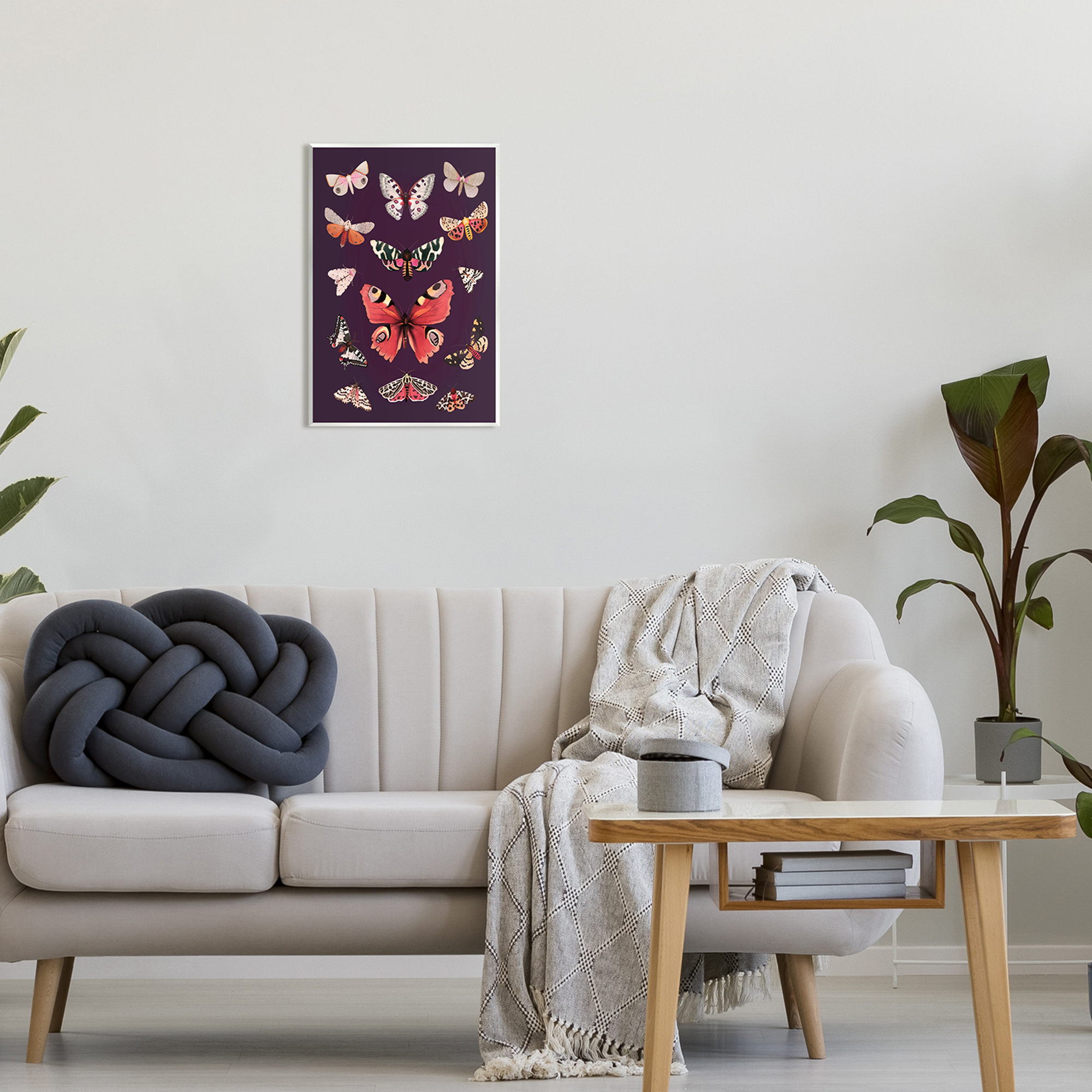 Stupell Industries Vintage Wildlife Moths Animals & Insects Painting Unframed Art Print Wall Art, 13 x 19