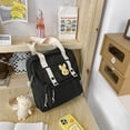 thumbnail image 1 of Mochila de nailon, mochila coreana japonesa, bonita Bolso de mensajero de viaje (negro), 1 of 9