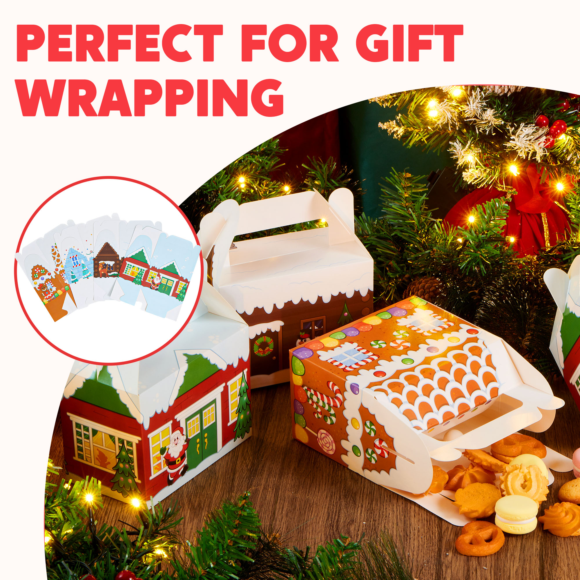 Joyfy 24-Piece 3D Christmas House Treat Boxes photo 8