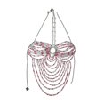 thumbnail image 2 of Cadena de cuentas Cadena de sujetador Cadena de s Joyas Boho Bikini Collar de cadena de bikini para conciertos de vacaciones Fiesta de carnaval, 2 of 10
