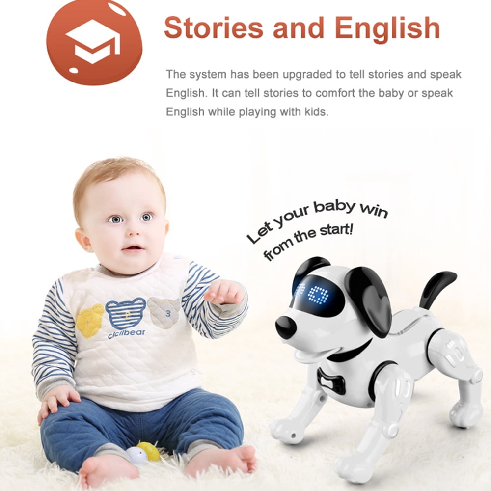 XITZ RC Robot Dog,Smart Talking Programming Interactive Funny Remote Control Stunt Dogs, Touch-Sense Music Song Walking Dancing Animal RC Pet for Boy Girls Kids Toys