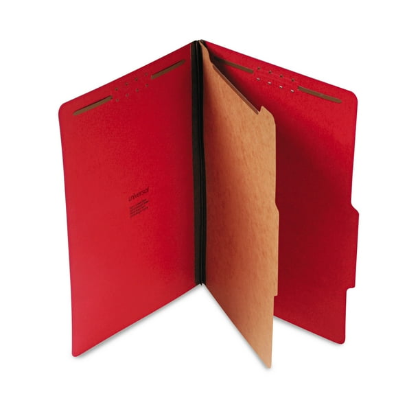 Universal Bright Colored Pressboard Classification Folders, 1 Divider