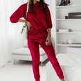 thumbnail image 2 of Velour Tracksuit Womens 2 Pieces Joggers Outfits Jogging Sweatsuits Set Soft Sports Hoodie Sweat Suits Pants Womens Clothes, 2 of 7