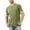 Green, variant on European Solid Color Base Layer Shirt for Men Lightweight Stretch Casual Loose Fit Comfortable Business and Sports Round Neck Short Sleeve Tee