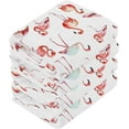thumbnail image 4 of SKYSONIC Flamingo Washcloths Set of 4, Highly Absorbent Soft Cotton Fingertip Towels for Bathroom, Kitchen, Gym, Spa, Home Decor 12 x 12 Inch, 4 of 7